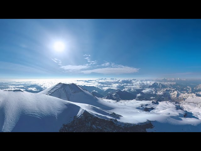 360 video Journey to Elbrus Mountain Russia 8K aerial video图2