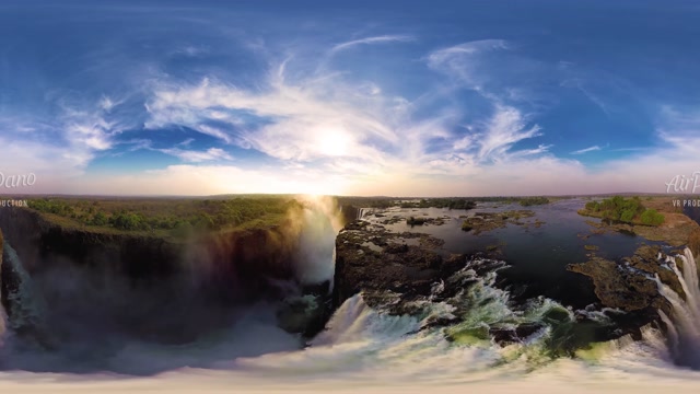 【360° VR】维多利亚瀑布。非洲最大的瀑布。 5K航拍视频 超清 4K【元宇宙素材】图 【360° VR】维多利亚瀑布。非洲最大的瀑布。 5K航拍视频 超清 4K【元宇宙素材】图