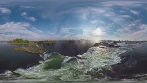【360° VR】维多利亚瀑布，非洲明珠。5K英文航拍视频 超清 4K【元宇宙素材】图