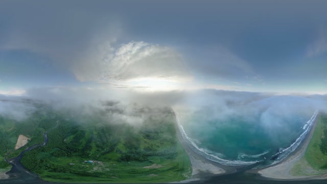 【360° VR】鲸鱼和熊。俄罗斯白令海东海岸堪察加半岛。12K空中360视频 超清 4K【元宇宙素材】图 【360° VR】鲸鱼和熊。俄罗斯白令海东海岸堪察加半岛。12K空中360视频 超清 4K【元宇宙素材】图