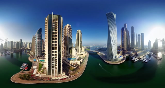 【360° VR】阿联酋(阿拉伯联合酋长国)。4k航拍视频 超清 4K【元宇宙素材】图
